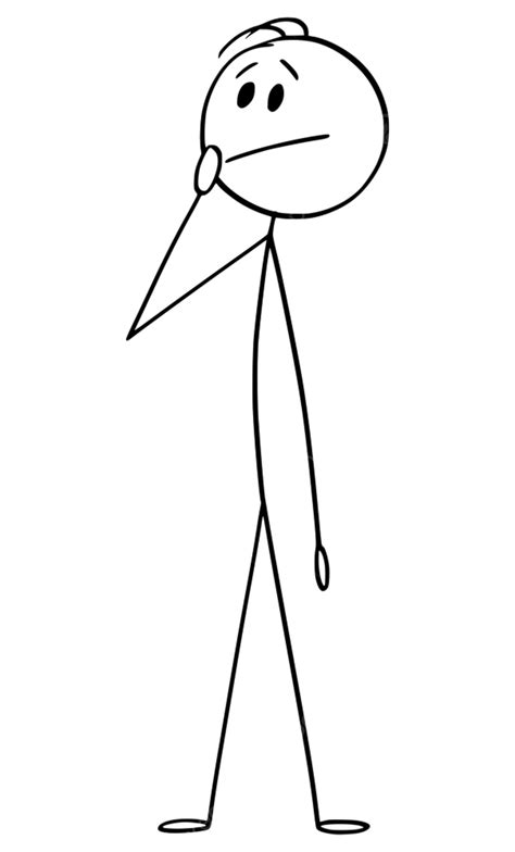 Stick Man Drawing Vector Design Images Vector Cartoon Stick Figure