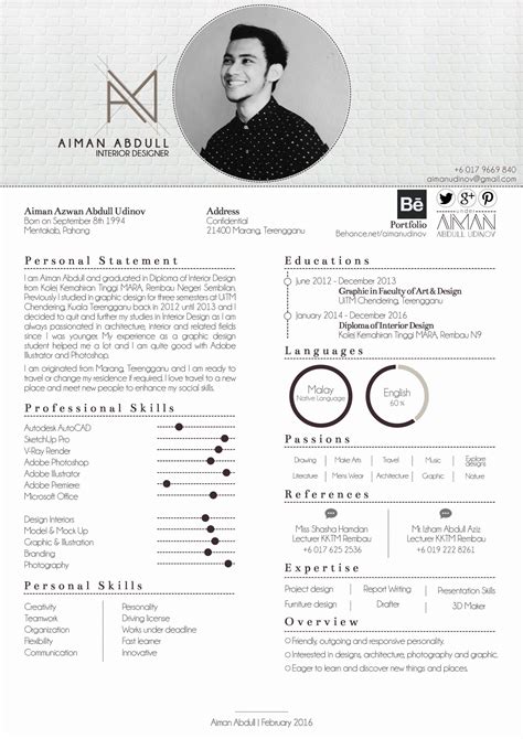 25 Interior Design Resume Template Free For Your Needs