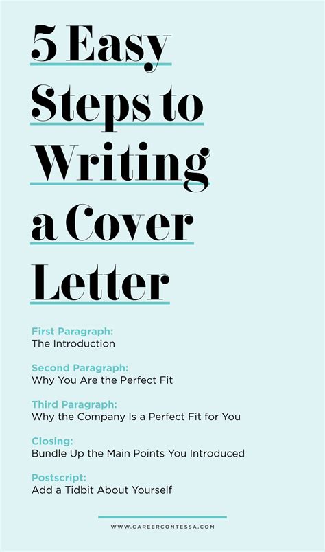5 Easy Steps To Writing A Cover Letter Career Contessa