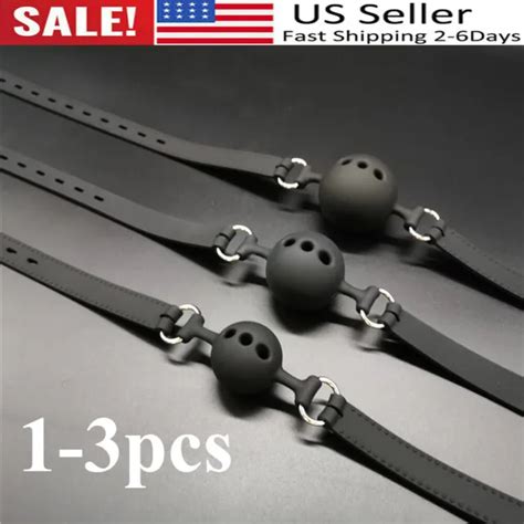 Silicone Open Mouth Ball Gag Bondage Restraints Breathable Harness