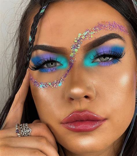 Festival Makeup Looks And Easy Face Glitter Ideas Rave In Style In 2023