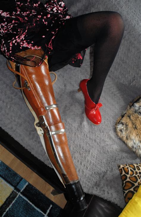ever tried a pegleg leather women amputee model prosthetic leg