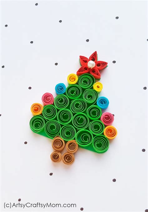 Diy Paper Quilling Christmas Tree Ornament Artsy Craftsy Mom