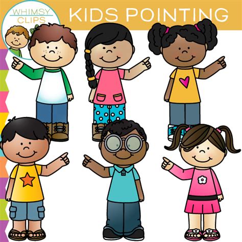 Kids Pointing Clip Art Images And Illustrations Whimsy Clips