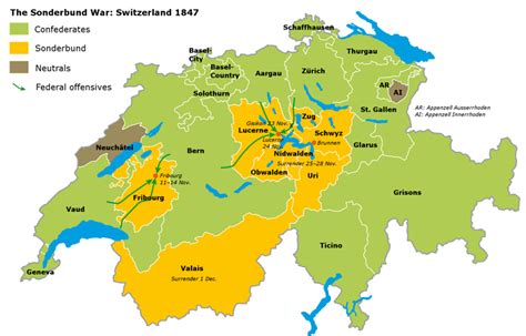 El Sonderbund Y La Guerra Civil Suiza