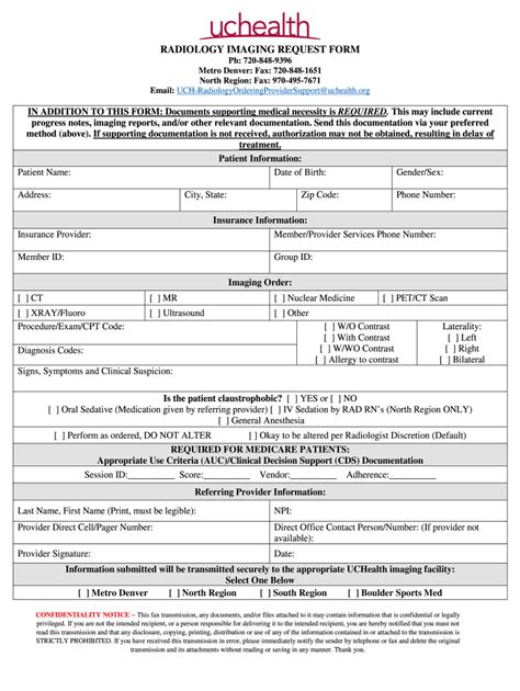 Uchealth Radiology Imaging Request Form Fill And Sign Printable Template Online Us Legal Forms