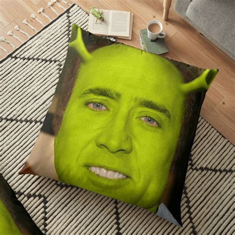 Nicolas Cage Shrek Throw Pillow Cover Wish