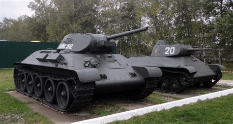 Soviet T 34 Outdoor Exhibition Tank Museum Patriot Park Moscow
