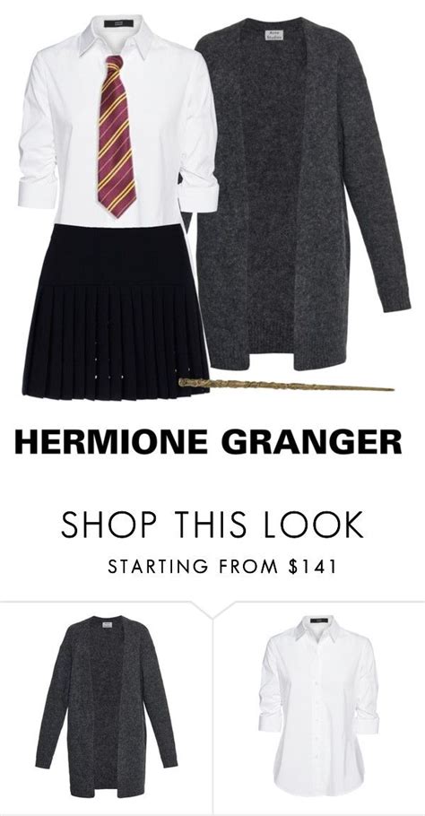 Kids gryffindor robe uniform hermione granger cosplay costume child version. "Hermione Granger Costume" by emiliajf liked on Polyvore featuring Acne Stud… | Hermione granger ...