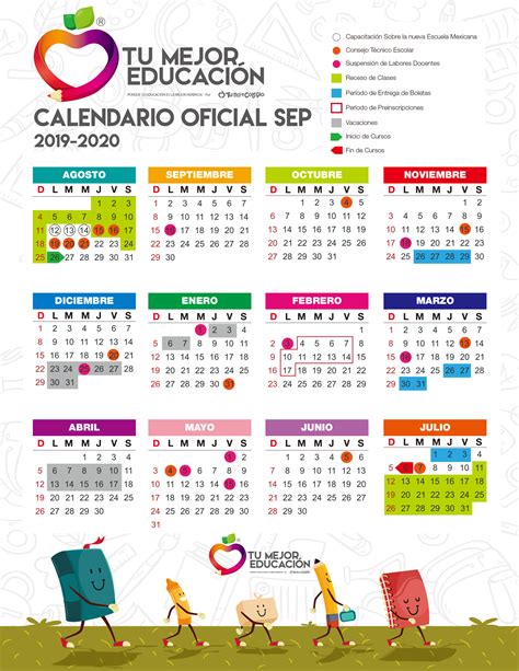 Calendario Escolar 2019 2020 By La Galleta Issuu Reverasite
