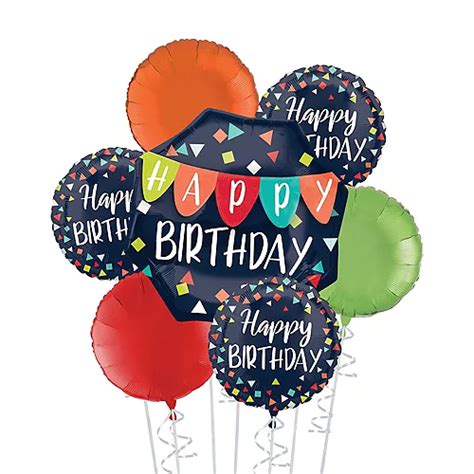 A Reason To Celebrate Happy Birthday Deluxe Balloon Bouquet 7pc