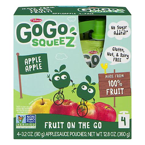 Gogo Squeeze Applesauce On The Go Apple Apple Canned And Packaged