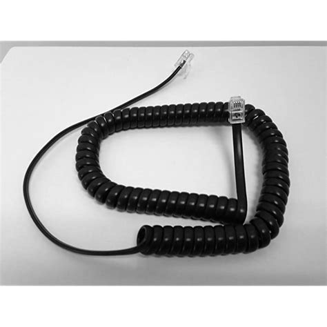 Buy The Voip Lounge 9 Foot Black Handset Receiver Curly Coil Cord For