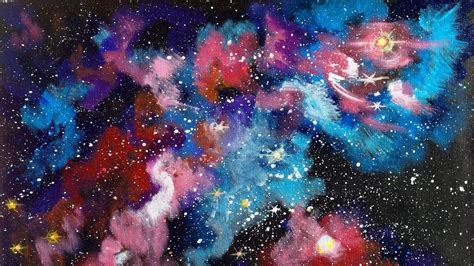 Galaxy Nebula Painting Beginner Acrylic Tutorial The Art Sherpa