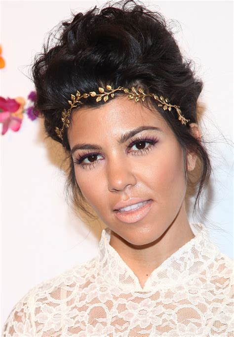 In 2007, she and her family were picked to star in the reality television series keeping up with the kardashians. Kourtney Kardashian With an Updo and Gold Hair Accessory ...