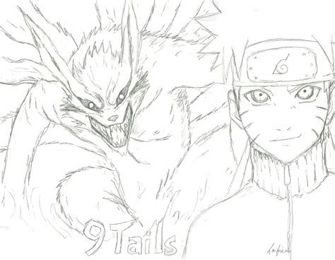 9 Tails Kyuubi And Naruto By Larry8fraze On Deviantart