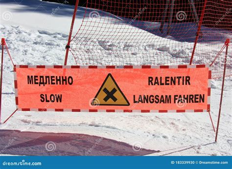 A Warning Sign That The Slope On This Part Of The Ski Route Should Be