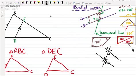 Lesson 1 1 Similar Triangles Youtube