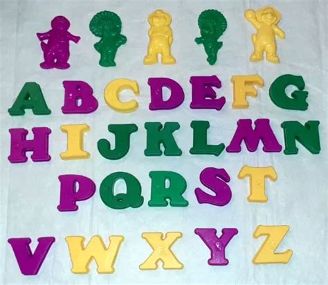 Playskool Barney Magnetic Capital Letters Refrigerator Alphabet Braille