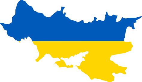 Ukraine - Ukraine Flag Map Clipart - Full Size Clipart (#1108715 png image