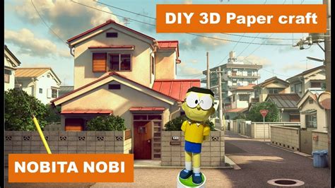 Doraemon Nobi Nobita Sculpture Diy 3d Papercraft Youtube
