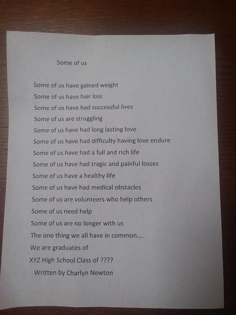 High School Reunion 50th Poem 50th Class Reunion Ideas High School