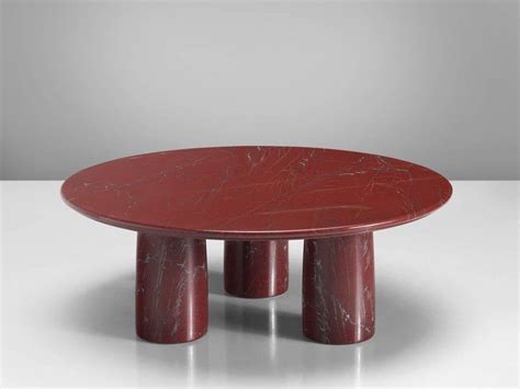 Like a countertop in the kitchen. Mario Bellini for Cassina Red Limestone Side Table 3 ...