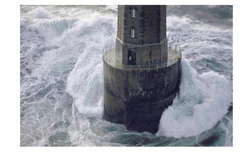 Lighthouse La Jument Brittany France Wave Guichard