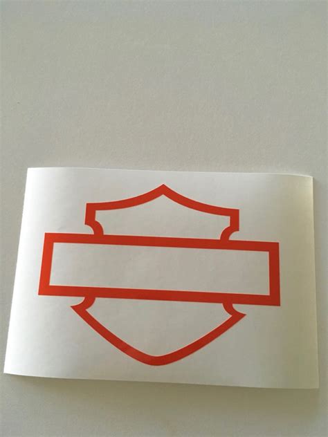 Thick Harley Davidson Bar And Shield Outline Decal