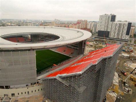 Surreal Photos Of Russian Stadium That Added Seats Outside The Arena To