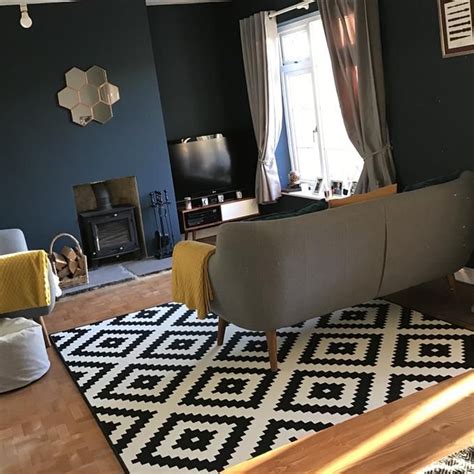 Hague Blue living room Blue And Copper Living Room, Blue And Mustard