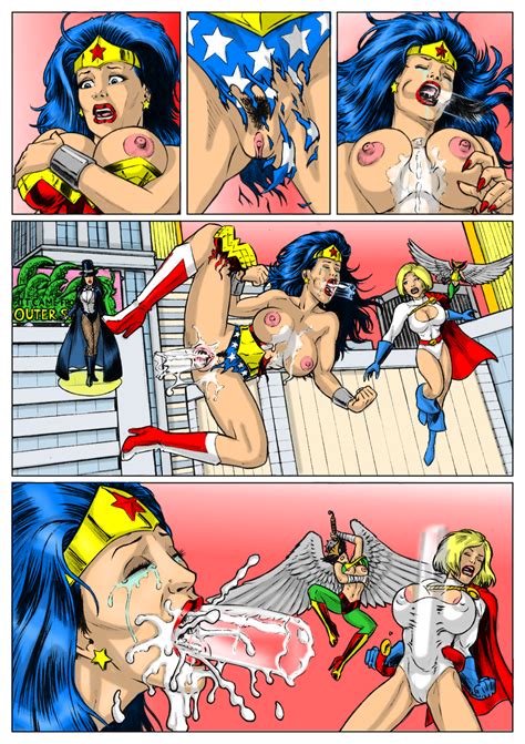 Post Comic Dc Hawkgirl High Heeled Jill Power Girl Wonder Woman