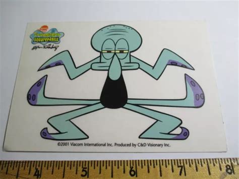 Spongebob Squarepants Squidward Sticker Nos Cartoons Nickelodeon 2001