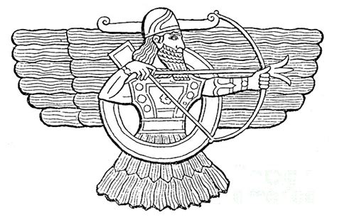 Ashur Assyrian God Greeting Card For Sale By Photo Researchers