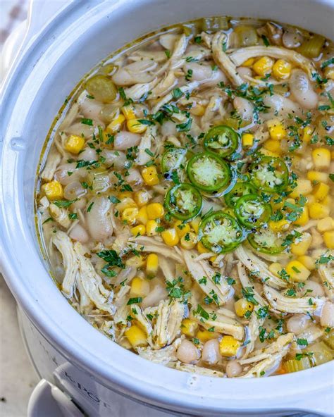 Crock Pot/Instant Pot White Chicken Chili for Clean Eating ...