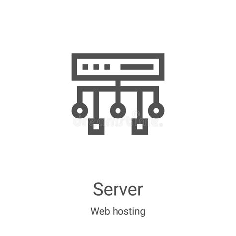 Server Icon Vector From Web Hosting Collection Thin Line Server