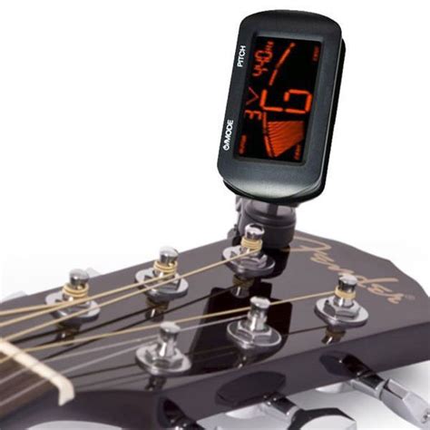Electric Acoustic Guitar Tuner Digital Lcd Clip On Chromatic Guitar