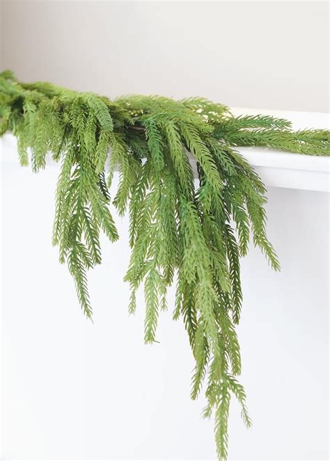 Natural Touch Artificial Pine Garland Christmas Greenery At Afloral