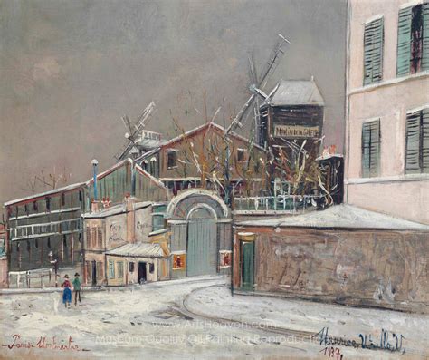 Maurice Utrillo Moulin De La Galette Montmartre Painting Reproductions