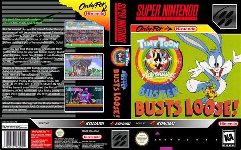 Play as the cast of tiny toon characters as you play different sport events like marathons, bungee jumping, soccer, golf, and more. Tiny Toon Adventures: Buster Busts Loose! - Super Nintendo | VideoGameX