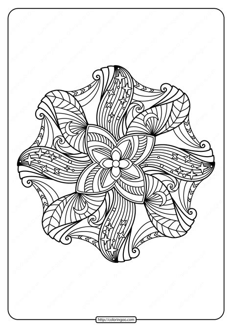 Coloring page adults adult coloring pages flowers 2 2 flower. Free Printable Adult Floral Mandala Coloring Page 58