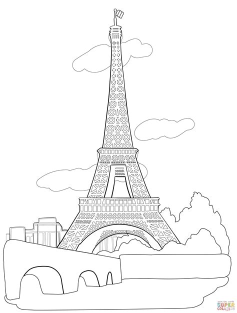 Details Of Eiffel Tower Coloring Page Free Printable Coloring Pages