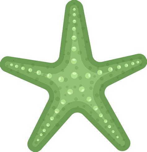 Green Starfish Clipart Image