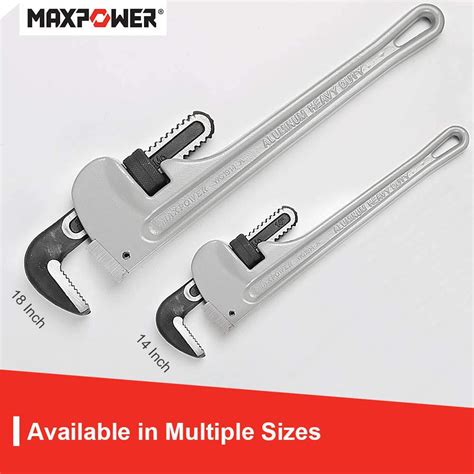 Maxpower 14 Inch Pipe Wrench 40 Lighter Aluminum Plumbing Wrench