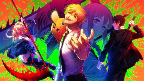1366x768 Resolution Anime Chainsaw Man 4k Colorful Poster 1366x768