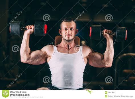 Sport Bodybuilding Weightlifting Lifestyle And People Concept