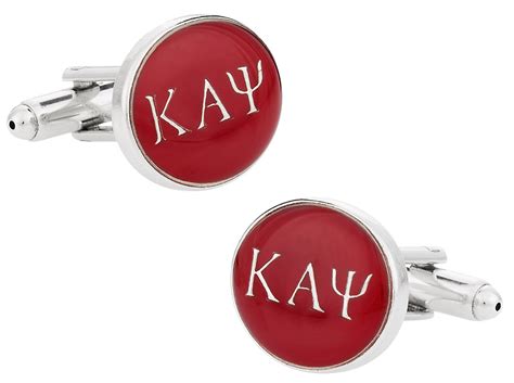 Kappa Alpha Psi Crimson Red Silver Cufflinks For Men With T Etsy