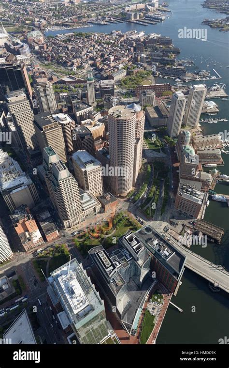 Greenway Aerial View Boston Ma Stock Photo Alamy