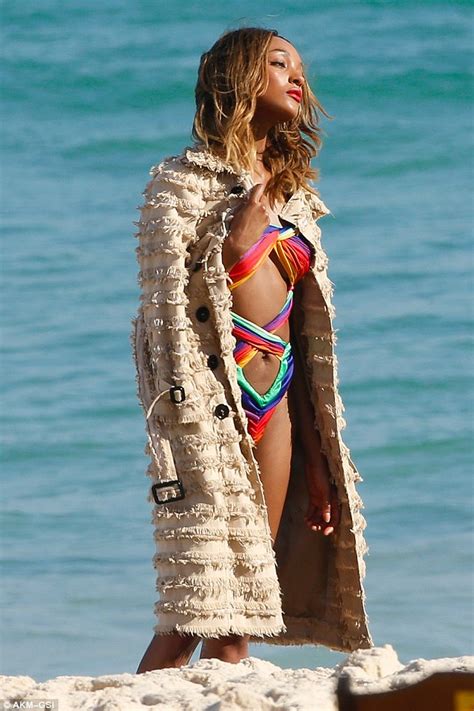 Jourdan Dunn Topless As She Slips Into Swimwear For Beach Shoot Daily