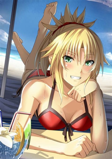 Mordred Swimsuit Rider Fate Grand Order Thriller Basara Romance Fate Anime Series Comic